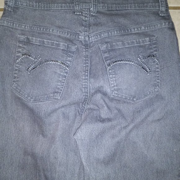 Women's Gloria Vanderbilt Gray Stretch Jeans Size 8 Average Cotton Polyester Spa - Picture 7 of 13